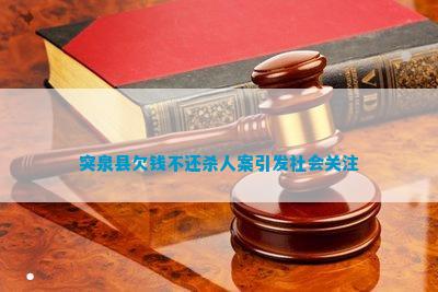 突泉县欠钱不还杀人案激博乐体育励社会眷注(图3)
