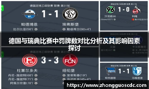 德国与瑞典比赛中罚牌数对比分析及其影响因素探讨